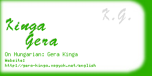 kinga gera business card